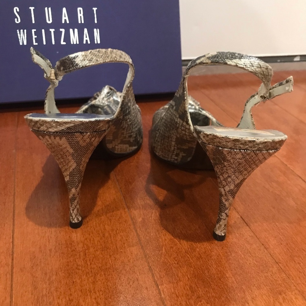 💥NEW💥Stuart Weitzman Tulip Roccia Lame Python 8N - Picture 5 of 8